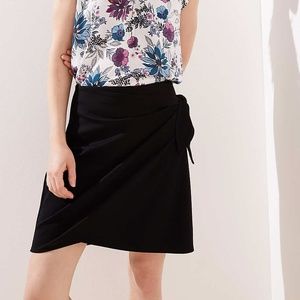 NWT Loft Black Wrap Skirt
